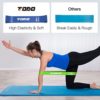 TODO Resistance Loop Exercise Bands Exercise Workout Bands for Women and Men, 3 Sets of Stretch Elastic Bands for Booty Legs - Image 4