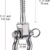 BeneLabel Set of 2 Permanent Antirust Stainless Steel 304 Screw Bracket Heavy Duty Swing Hanger 1800LB Capacity, Indoor Outdoor Playground Yoga Hammock Chair Sandbag Punching Bag, Hardware Swing Sets - Image 7