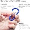 16 Pcs Carabiner Clip, 2.25" Caribeener Clips Aluminum D Ring Shape Caribeaner Clip for Keys or Other Light Weight Items - Assorted Color - Image 5