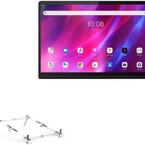 BoxWave Stand and Mount Compatible with Lenovo Yoga Tab 13 (ZA8E) (Stand and Mount by BoxWave) - Pocket Aluminum Stand 3-in-1, Portable, Multi Angle Viewing Stand - Metallic Silver