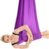 ZCXBHD 4m2.8m Aerial Yoga Hammock Anti-Gravity Yoga Swing Yoga Belt for Body Building Pilates Workout Fitness Suit for Ceiling (Color : Purple) - Image 3