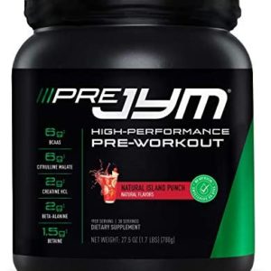 Naturally Sweetened & Flavored Pre JYM Pre Workout Powder - BCAAs, Creatine HCI, Citrulline Malate, Beta-Alanine, Betaine, and More | JYM Supplement Science | Natural Island Punch Flavor, 30 Servings