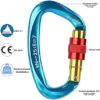 XINDA Screwgate Locking Carabiner Clip - Professional Rock Climbing Carabiner Screw Lock,Heavy Duty Carabiners for Climbing,Mountaineer,Hammock,Camping,Outdoor Equipment - Image 2