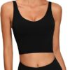 Lemedy Women Sports Bra Longline Crop Tank Top Padded Workout Running Yoga - Image 5
