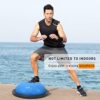 ATIVAFIT Balance Ball Half Exercise Ball Balance Trainer Inflatable Yoga Ball for Home Gym Workouts Core Strength Fitness Half Ball with Resistance Bands, Pump, Support to 660 lbs - Image 6