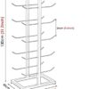 Freestanding Yoga Mat Rack, Floor Metal Organizer Shelf/Roller Foam Stand for Home Gym/Yoga Room, 5 Layer Storage Frame Hold Up 20 Mats (Color : White) - Image 3