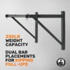 Bells of Steel Pull Up Bar - Ceiling or Wall-Mounted Pull Up Station for Commercial and Home Gym - for Pull ups, Kips, Dips, Legs Raises - 32 mm Diameter, 14 Gauge Steel, 330 lb Capacity - Image 5