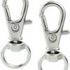 50 pcs Swivel Clasps Lanyard Snap Hook,cnomg Metal Swivel Lanyard Snap Hook Lobster Claw Clasp(Sliver) - Image 5