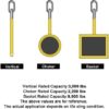 2pcs 2 inch by 6 feet Lifting Strap 3000 lbs Load Capacity and 9000 lbs Breaking Strength Eye-Eye Web Sling by Big Autoparts - Image 4