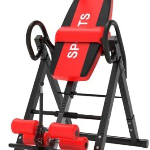 Doufit Inversion Table for Back Pain Relief, Foldable Heavy Duty Inverted Back Stretch for Storage