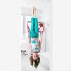 DreamGYM Doorway Sensory Swing Kit - Blue Compression Swing and Trapeze Bar with Red Gym Rings Combo - Image 3