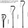 BeneCane Walking Cane for Men & Women Adjustable Cane with Offset Soft Cushioned Handle -Portable Lightweight Sturdy Mobility Walker Aid for Elderly, Seniors Collapsible Cane - Image 2