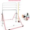 ORIENGEAR Gymnastics Bar Kids Expandable,Adjustable Height Folding Horizontal Bars for Children,Junior Training Practice Bar Monkey Bars for Gym Climbing Tower Balance Bar - Image 2