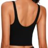 Lemedy Women Sports Bra Longline Crop Tank Top Padded Workout Running Yoga - Image 2
