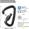 GM CLIMBING Screwgate Locking Carabiner CE UIAA Certified Heavy Duty for Rock Climbing Mountaineering Rigging Belaying Caving Lightweight Outdoor Equipment - Image 2