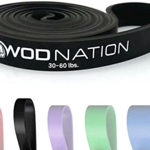 WOD Nation Pull Up Assistance Band - Best for Pullup Assist, Chin Ups, Resistance Bands Exercise, Stretch, Mobility Work & Serious Fitness - Good forCrossfit - 41 inch Straps