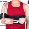 Wonder Care-Left Right Shoulder Immobilizer Arm Sling Elastic Brace for Clavicle Collar Bone Dislocation Subluxation Shoulder stabilizer Compression Brace After Rotator Cuff Surgery (Black, Universal(30"-41")) - Image 7