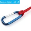 6PCS Carabiner Carabiner Clip,3 Inch Large Aluminum D Ring Shaped Carabiner with Keychain Hook, Spring Snap Hook for Bag/Buckle, Key Chain Clip, Backpack Clips, Key Hook for Pants, Clip on Keychain! - Image 5