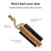 Wooden Cleaning Finger Nail Brush with Nylon Charcoal Bristles & Hanging Rope - Double-Sided Fingernail Brush for Scrubbing Fingernails and Toes (Beechwood) - Image 2