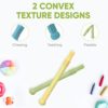 BEBECAN Teething Sticks for Babies - Infant Teething Relief for Teething Baby in 6 Vibrant Colors, Super Soft Silicone Baby Teethers, Teething Toys for Babies 0-6 Months - Image 3