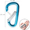 16 Pcs Carabiner Clip, 2.25" Caribeener Clips Aluminum D Ring Shape Caribeaner Clip for Keys or Other Light Weight Items - Assorted Color - Image 7