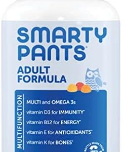 SmartyPants Daily Gummy Multivitamin Adult: Vitamin C, D3, & Zinc for Immunity, Omega 3 Fish Oil (DHA/EPA), Iodine, Choline, Vitamin B6, E, B12, 180 count (30 Day Supply)