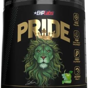 EHPlabs Pride Pre Workout Supplement Powder - Full Strength Pre-Workout Energy Supplement, Sharp Focus, Epic Pumps & Faster Recovery - Sour Green Apple (40 Servings)