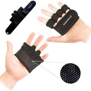NH Weight-Lifting Workout Fitness Gloves | Callus-Guard Gym Barehand Grips | Support Alpha Cross-Training, Rowing, Power-Lifting, Pull Up for Men & Women