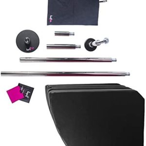 LUPIT Starter Premium Pack with New G2 Revolutionary Classic Chrome Pole 45 mm and Crash Mat 8 cm (3,15 inch)