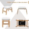 civama Yoga Chair Handstand Bench, Inversion Stool Used for Relaxation, Relieving Fatigue and Fitness, Aiding Sleep and Digestion for Home and Gym with Wooden and PU Mats, White - Image 6