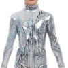 Alexandra Collection Time to Shine Metallic Foil Biketard - Image 4