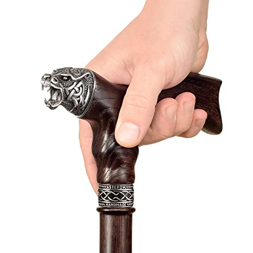 Handmade Celtic Walking Cane for Men - Bear - Cool Wood Cane Stylish Walking Stick - Image 6