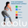 COOLU Mini Resistance Loop Bands – Set of 5 Stretching Training Bands for Home Workout, Fitness, Gym, Physical Therapy, Exercise, Yoga, Pilates for Women and Men – with Special Carry Bag - Image 5