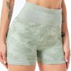 ANEDIT Women's Seamless Workout Yoga Shorts High Waist Camo Athletic Vital Gym Sport …… - Image 3