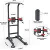 Power Tower Dip Station Workout Pull up for Home Gym Adjustable Height Strength Training Fitness Equipment - Image 3