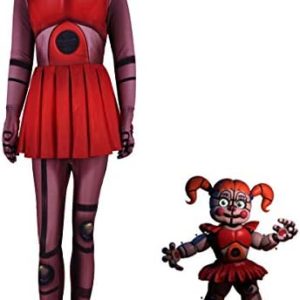 Circus Baby Costumes Halloween Cosplay Costume for Womens Girls (S, Red)