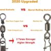 EuTengHao 250Pcs Bearing Barrel Swivel Fishing Accessories Stainless Steel Corrosion Resistance (Size 2,4,6,8,10,12, Weight 26-58Lbs) - Image 4