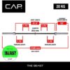 CAP Barbell The Beast (New Version) - Black/Chrome, No Center Knurl - Image 2