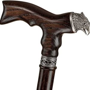 Fancy Handmade Walking Cane for Men - Eagle - Unique Designer Wood Cane Fashionable Walking Stick