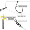 THKFISH Drop Shot Ready Rigs for Bass Fishing Saltwater Freshwater Fishing Rigs with Weights Swivel Wire Leader Line Wacky Rig Kit 5Pcs - Image 3