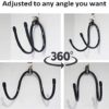 Multi-Purpose ( Adjustable ) Yoga/Exercise Mat Storage Hangers,Wall-Mounted Rack - Hangs Yoga Blocks, Towel, Foam Rollers, Gym Mats , yoga physio studio bracket stand - hold Up to 20Lbs, - Image 2
