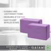 Gaiam Essentials Yoga Block (Set Of 2) – Supportive, Soft Non-Slip Foam Surface For Yoga, Pilates, Meditation - Image 3
