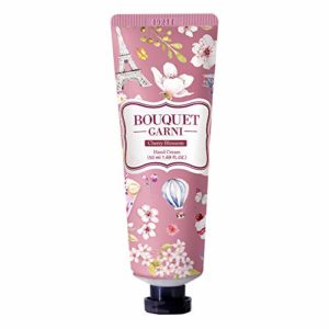 BOUQUET GARNI Hand Cream Cherry Blossom with Shea Butter - Long Lasting Fragrance Hand Lotion - Cuticles and Dry Hands Treatment - Deep Moisturizing Ingredients - Calming, Soothing the Skin 1.7 Fl Oz