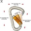 SOB Auto Locking Climbing Carabiner Clips 2Pack Heavy Duty Asymmetrical Carabiner Connector Used for Rappelling Gear Rescue Outdoor Projects Dog Leash - Image 4