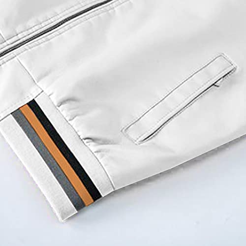 Leisure Blouse Zipper Stand Collar Pocket Leather Jacket Top for Men's Winter Work Jackets for Men - Image 5