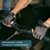 Fingerless Rowing Gloves. Perfect Fitness Gloves for Rowing Machine, Exercise Bike, Weight Lifting, Cycling, Training, Gym. Workout Gloves for Men and Women - Image 7