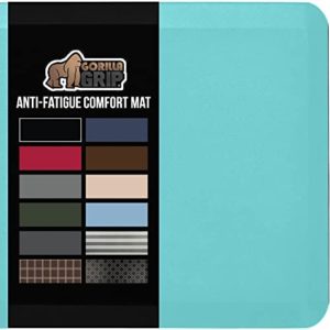 Gorilla Grip Anti Fatigue Standing Desk Mat, Thick Cushioned Kitchen Floor Mats, Washable, Stain Resistant, Supportive Comfort Padded Rug, Large Ergonomic Office Antifatigue Runner Pad, 39x20, Mint