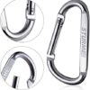 Carabiner Clip,Aluminum D Ring Shape Carabeaner Keychain Hook Pack of 20 - Image 3