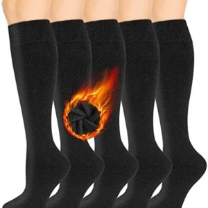 Knee High Socks For Women-Thermal Thigh High Cotton Socks For Hiking, Winter, Gifts