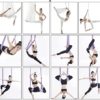 YXCUIDP Yoga Flying Hammock Swing Pilates Body Shaping, Yoga Anti-Gravity Pilates,Fitness Inversion Exercise,Aerial-Yoga Hammock,Silk Fabric with Carabiner Daisy Chain (Color : Light Blue) - Image 3